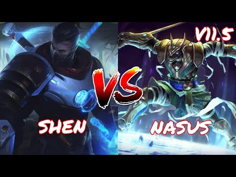SHEN VS NASUS (TOP) PERFECT KDA 2/0/8 850K+ M V11.5