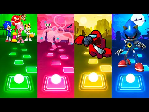 Chicken Song Vs Crazy Frog Vs Pikachu Vs Alien Dance | Tiles Hop