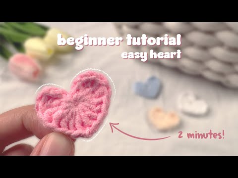 easy crochet heart for beginners | quick crochet project | crochet heart keychain accessory