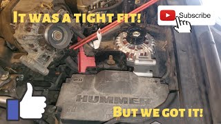 2008 Hummer H3 Alternator Replacement (without removing the fan shroud)!