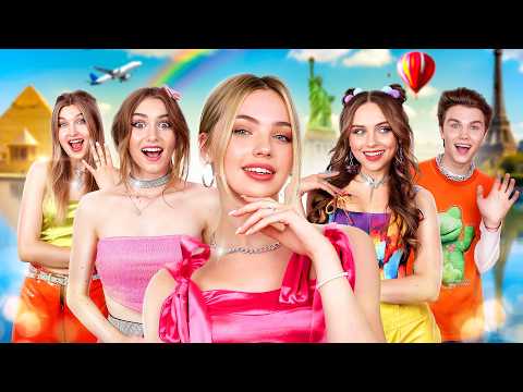 Teen Treff Mädchen auf einem Roadtrip! Verwöhnte reiche Mädchen in einer Kleinstadt