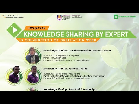 , title : 'Knowledge Sharing by Expert in Conjunction of Greenation Week'