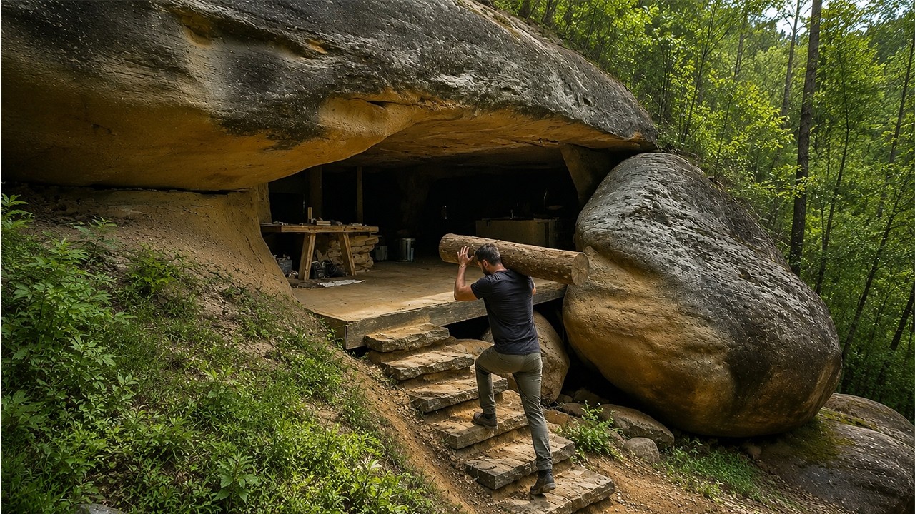 60 Days Solo Bushcraft, Survival & Building a Dream House in the Forest | Start to Finish