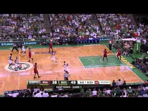 Rajon Rondo triple double with  full highlights vs Philadelphia Sixers Game 7 NBA Playoff 2012