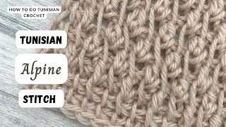 Tunisian crochet stitches: Tunisian Alpine stitch
