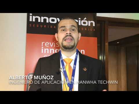 Alberto Muñoz, Ingeniero de Aplicación en Hanwha Techwin, en el Encuentro Tecnológico ALAS Buenos Aires 2019