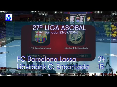 LIGA ASOBAL J04 FC Barcelona Lassa - Liberbank C. Encantada 34 - 15