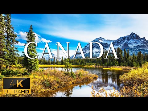FLYING OVER CANADA (4K UHD) - Soothing Music With Scenic Relaxation Film To Listen While Waiting
