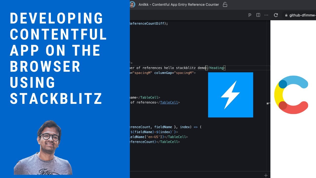 Running and developing Contentful app on the Browser using Stackblitz