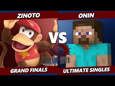 Phoenix Down GRAND FINALS - Zinoto (Diddy Kong) Vs. Onin (Steve) Smash Ultimate - SSBU