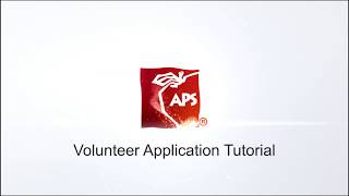 APS Volunteer Application Tutorial