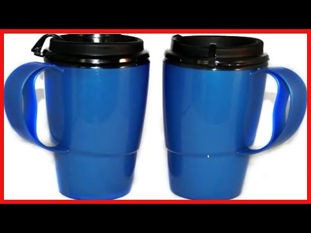 Vídeo relacionado con Two 12 oz Insulated Coffee Mugs like the Classic Aladdin Mugs by Thermo Serv (blue) by ThermoServ