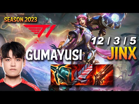 T1 Gumayusi JINX vs EZREAL ADC - KR Ranked