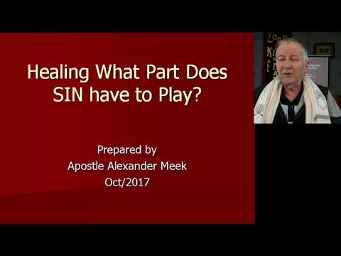 Sickness as Related to Sin by Rev Alexander Meek.