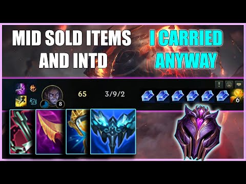 My Mid Sold his Items,  but AP Warwick Carried too Hard