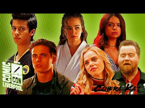 Cobra Kai - Xolo Maridueña, Mary Mouser, Tanner Buchanan, Paul Hauser | Comic-Con Liverpool Nov 2022