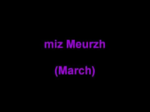 Basic tips about Breton (language). How to say the name of the 12 months in Breton