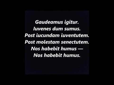 GAUDEAMUS IGITUR De Brevitate Lyrics lirik Words text Brahms Academic Student Prince graduation song