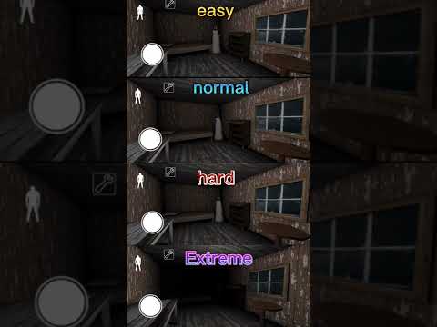 Comparison of Granny's moves on all difficulty levels. #おすすめ #Granny #easy #normal #hard #EXTREME
