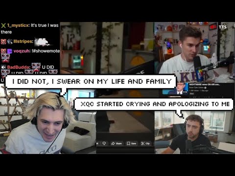 xQc Reacts to Mizkif trying to Leak xQc Crying & Apologizing to Him Off Stream
