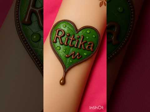 beautiful Ritika name Mehndi tattoo idea#mehndi #viralvideo #hennatattoodesign #mehndidesign #art