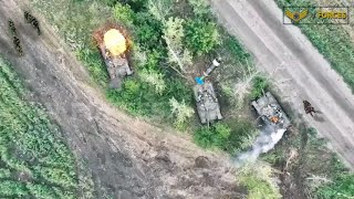 All-Out Battle!!! Modified Drone Ukrainian Army Drop Grenade above Russian Tanks and Troops