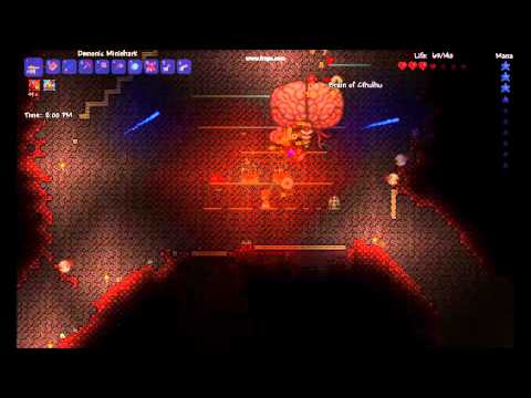 Terraria Boss Battle-Eye of Cthulu vs Brian