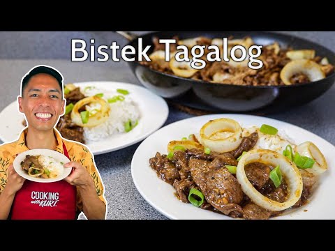 Bistek Tagalog: Filipino Beef Steak in Tangy Sauce Topped with Onions | Cooking with Kurt