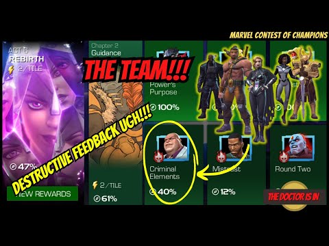 The Best Team to 100% Complete 6.2.4 and Defeat the "Destructive Feedback" Node an Act 6 MCOC Guide