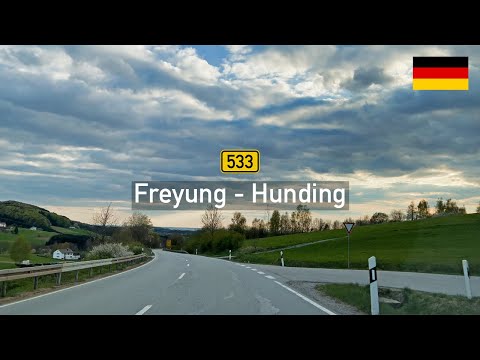 [4KHDR] Driving in Germany: Bundesstraße B533 from Freyung to Hunding - Bavarian Forest Scenic Drive