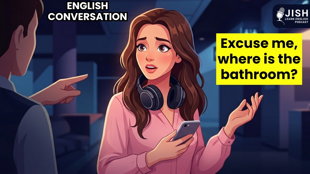 How to Ask for the Bathroom | Everyday English Conversation (Slow & Easy)