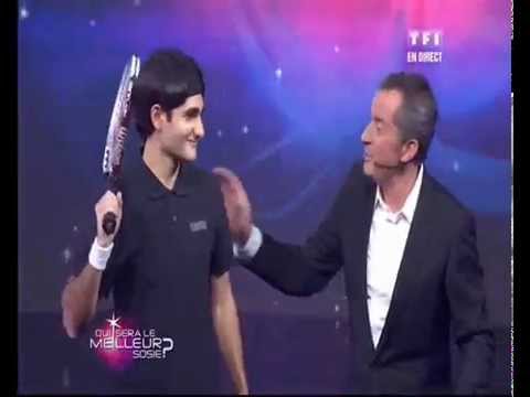 Alex Federer lookalike Roger Federer on TV !!