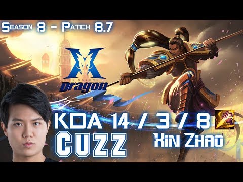 KZ Cuzz XIN ZHAO vs OLAF Jungle - Patch 8.7 KR Ranked