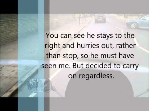 Ignorant car driver pulls out on motorcycle - nearly SMIDSY