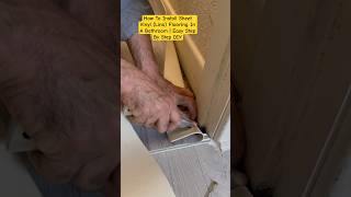 How To Install Sheet Vinyl (Lino) Flooring In A Bathroom | Easy Step By Step DIY Guide #shorts #1m