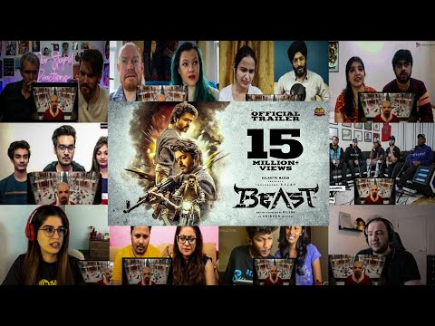 Beast Official Trailer Reaction Mashup | Thalapathy Vijay | Nelson | Anirudh | 