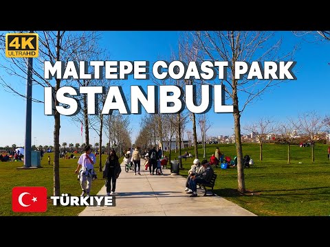 ISTANBUL 2022 Maltepe Coast Park Walk tour 4K UHD
