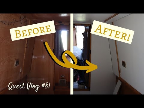 Sanding & Painting Our Bedroom - Amazing Transformation! | Narrowboat Renovation | Quest Vlog #81