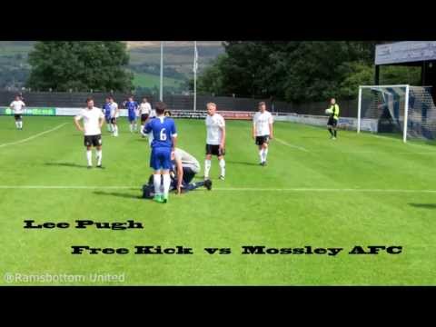 Lee Pugh Free Kick vs Mossley AFC (8/8/2015) HD