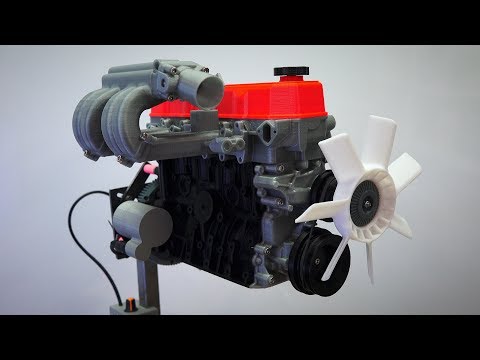 3D Printed Inline-4 Cylinder - Working Model!
