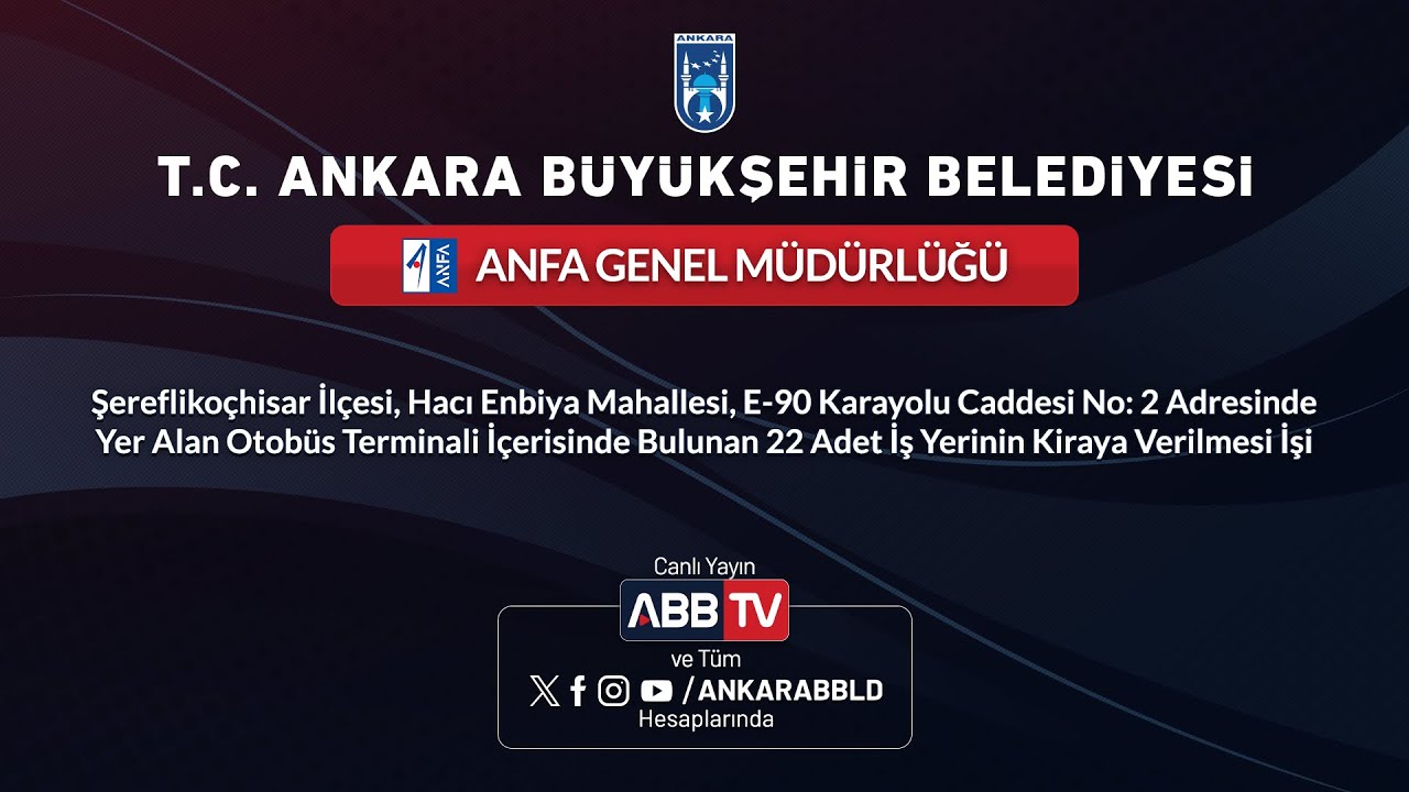 ANFA GENEL MÜDÜRLÜĞÜ -  22 Adet İş Yerinin Kiraya Verilmesi İşi