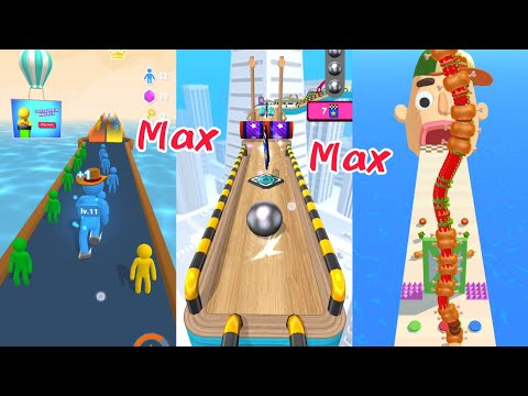 going balls vs sandwich runner vs giant rush max level all games update #goingballs #gameplay