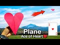 Ace of Heart ❤️ Plane, Flying Paper Heart Shape Plane, Ace Card Plane, technokriart