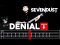 【SEVENDUST】[ Denial ] cover by Masuka | LESSON | GUITAR TAB