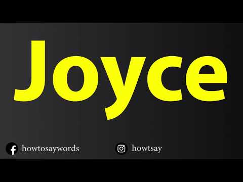 How To Pronounce Joyce