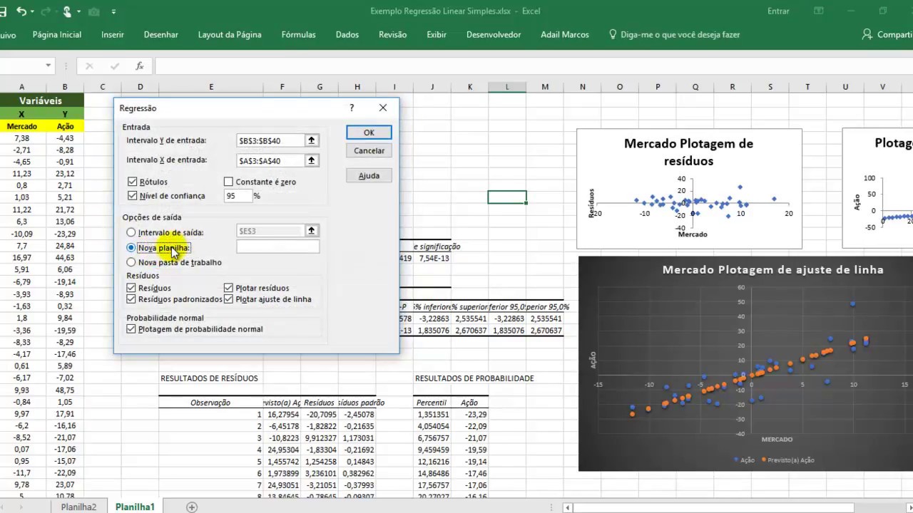 Regressão Linear Simples com Excel - Tratamento de Dados com EXCEL