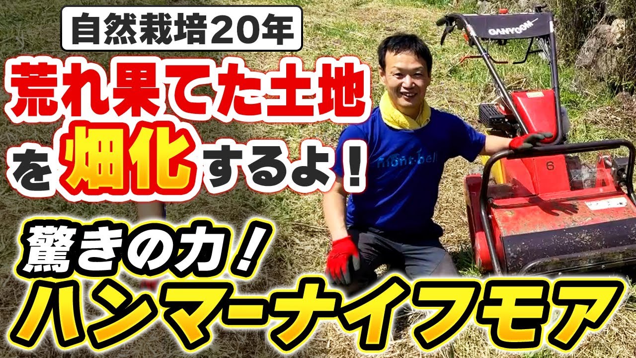 ハンマーナイフモアを活用した耕作放棄地の開墾と圃場の水対策
