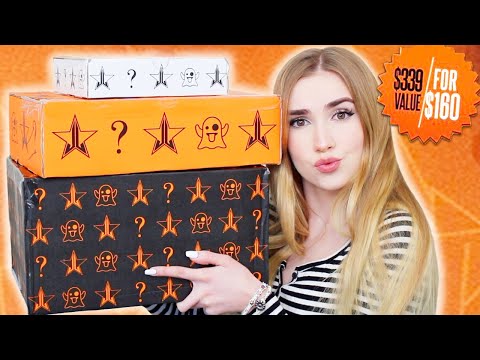 Unboxing Jeffree Star Mystery Boxes!! AND.. doing my makeup w/ what I got !!