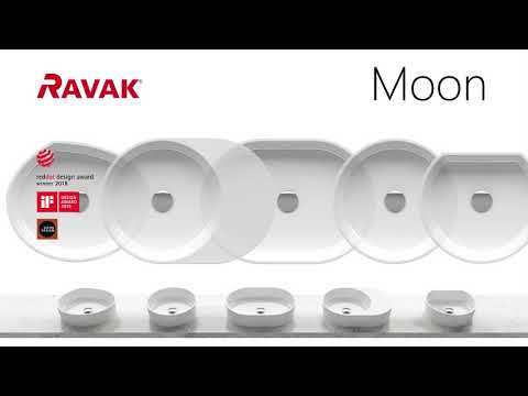 Умывальник Ravak MOON 1 40 см XJN01300000 видео