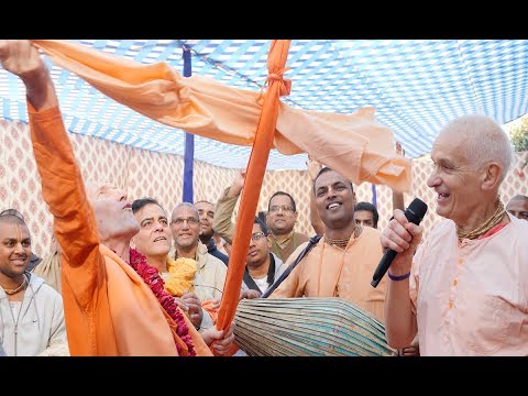 Ecstatic kirtana with HH Janananda Gosvami and HG Mukunda Datta Prabhu